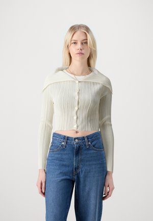 ONLAMBIE COLLAR CROP CARDIGAN - Cardigan - ecru