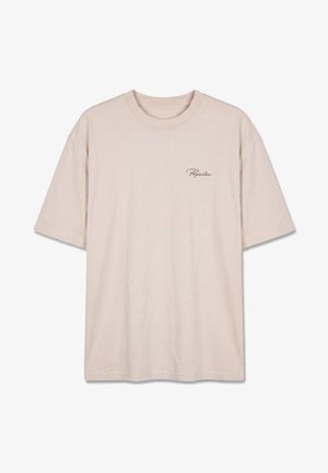 Pegador, PIKE OVERSIZED TEE - Triko s potiskem - washed cream warm taupe