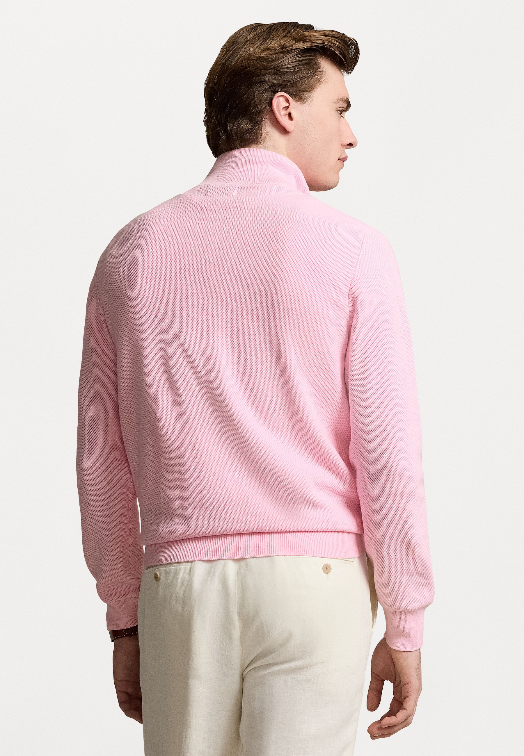 トップス muguet uv cut polo knit PINK BEIGE uv cut polo knit
