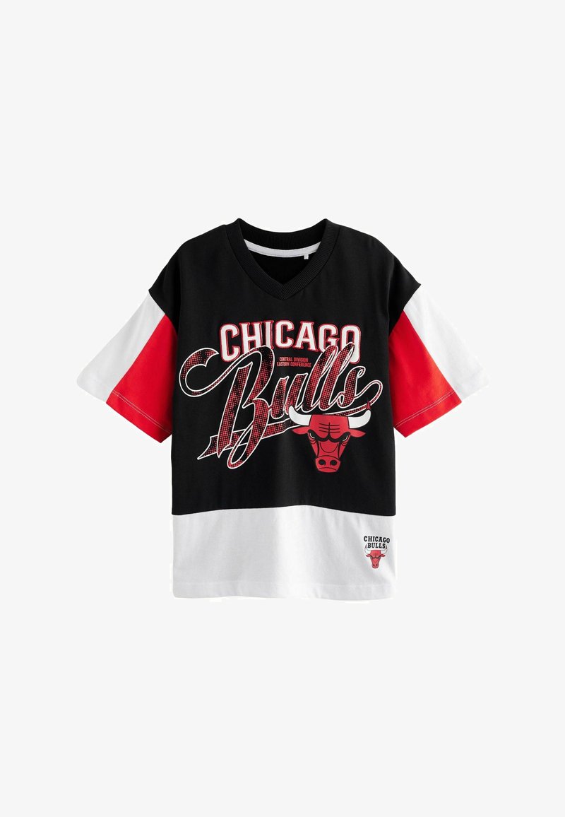 Next OVERSIZED NBA LICENSED CHICAGO BULLS - REGULAR FIT - Triko s potiskem - black red