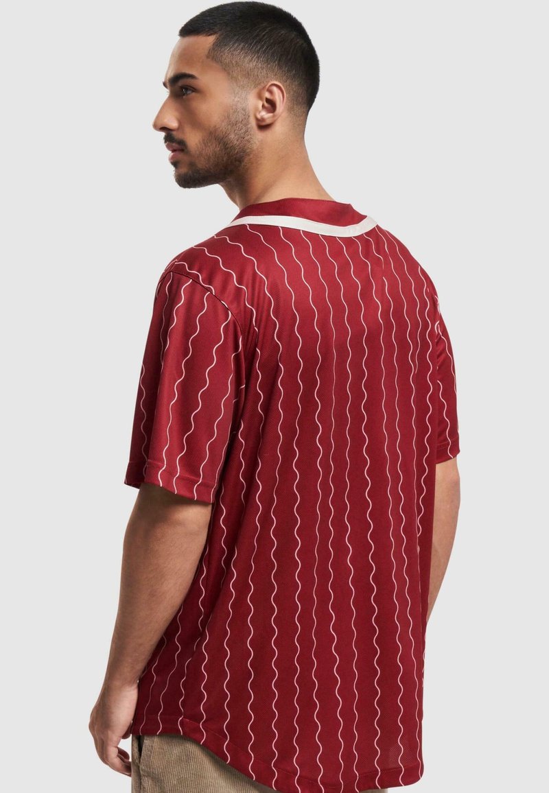 Chemise Baseball Homme Scarcewear Noir à Rayures Soyeuses - Neuf Avec étiquette, Coupe Ample