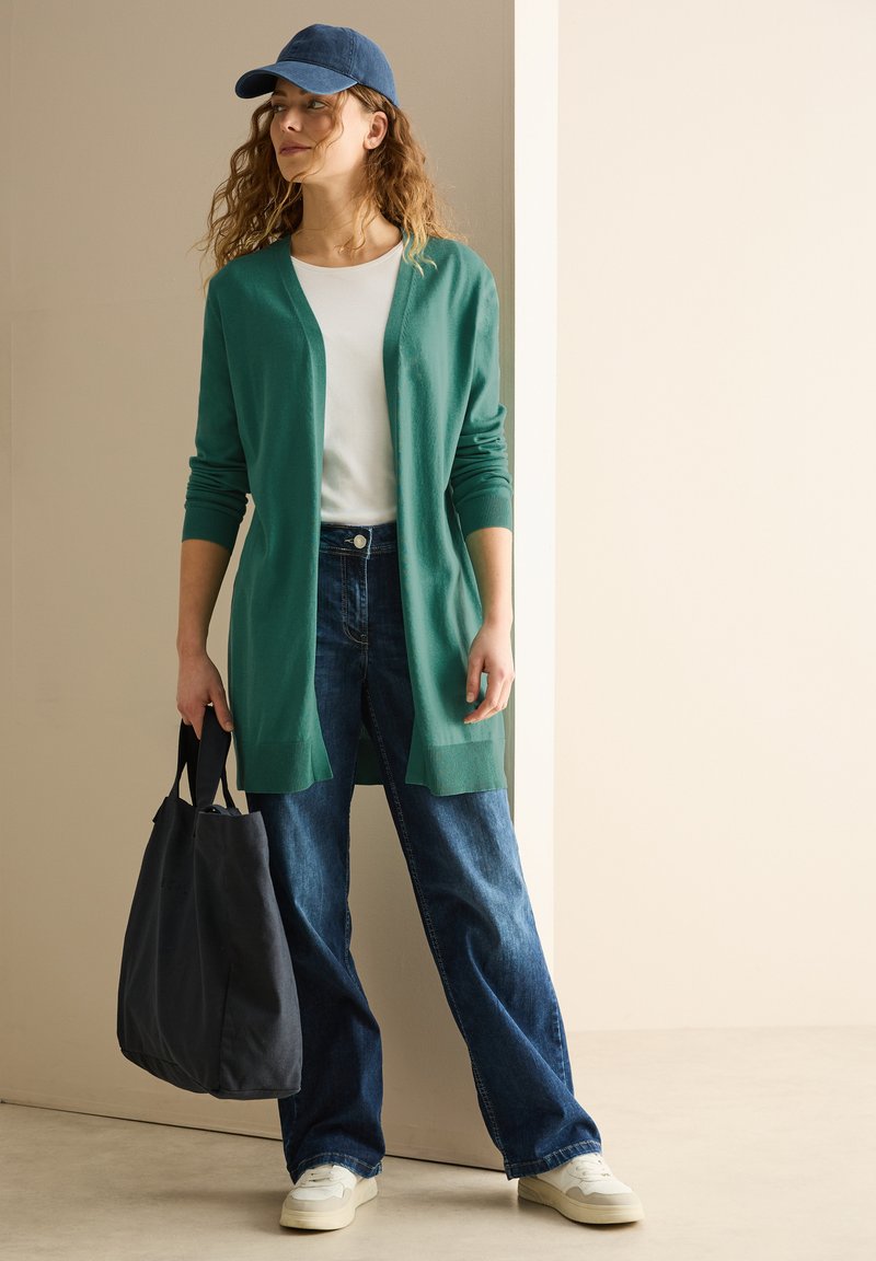 Long Cardigan Cecil Strickjacke Hellblau Cecil Longcardigan Blau