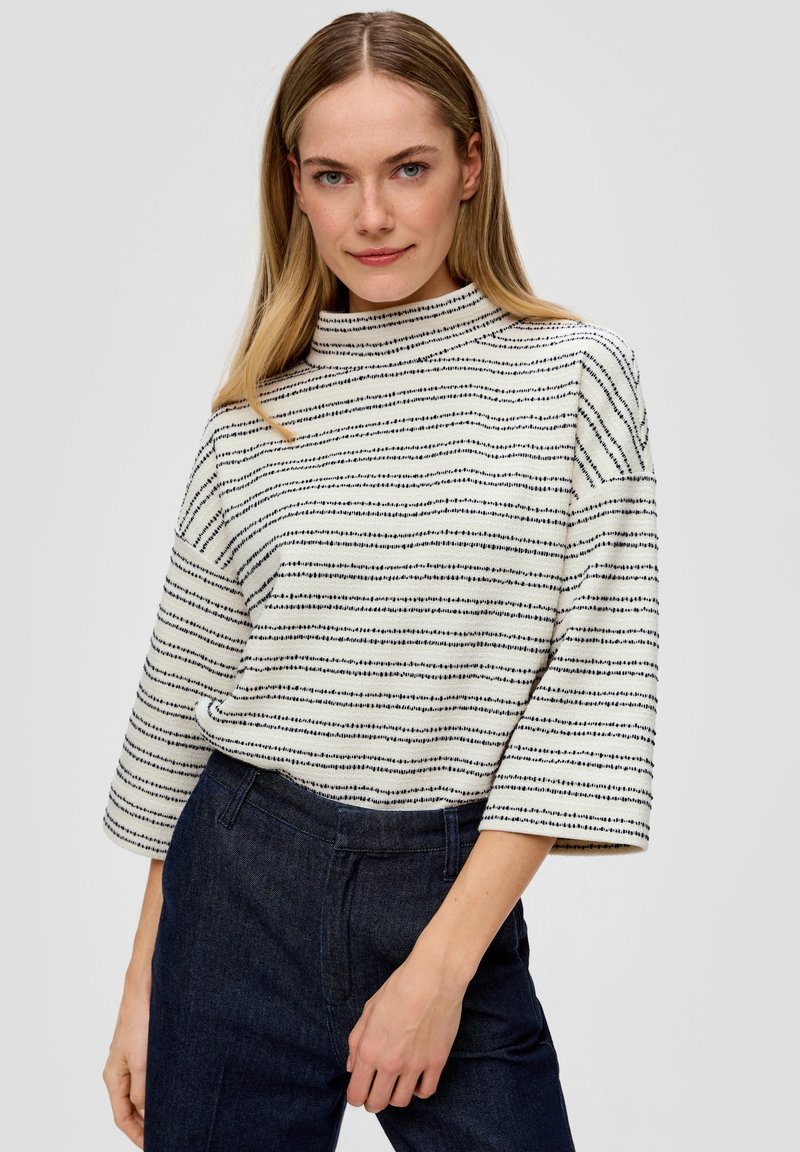 s.Oliver BLACK LABEL - MIT STEHKRAGEN - Pullover - ecru, Agrandir