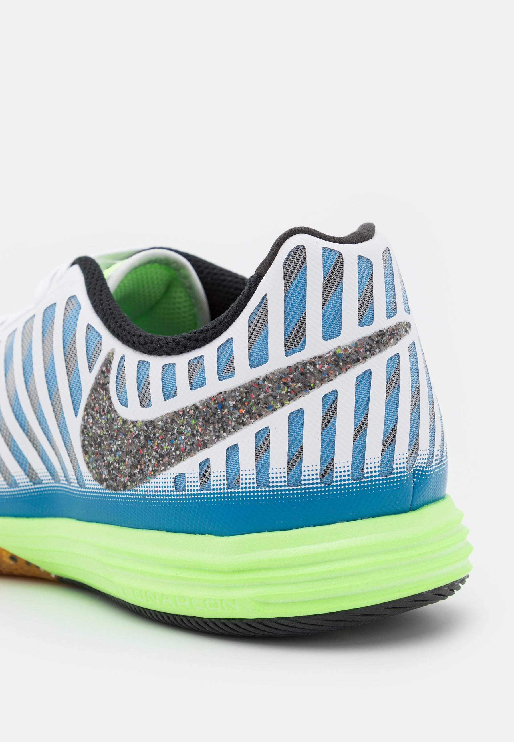 Nike Performance LUNARGATO II - Fußballschuh Halle - black/lime glow/light  photo blue/schwarz - Zalando.de