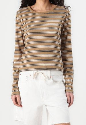 Langærmet T-shirt - camel