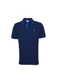 Námořnická modrá polokošile s kontrastním světlemodrým límcem a zapínáním na knoflíky. Obsahuje malé logo na levé hrudi. Materiál z bavlněné směsi.