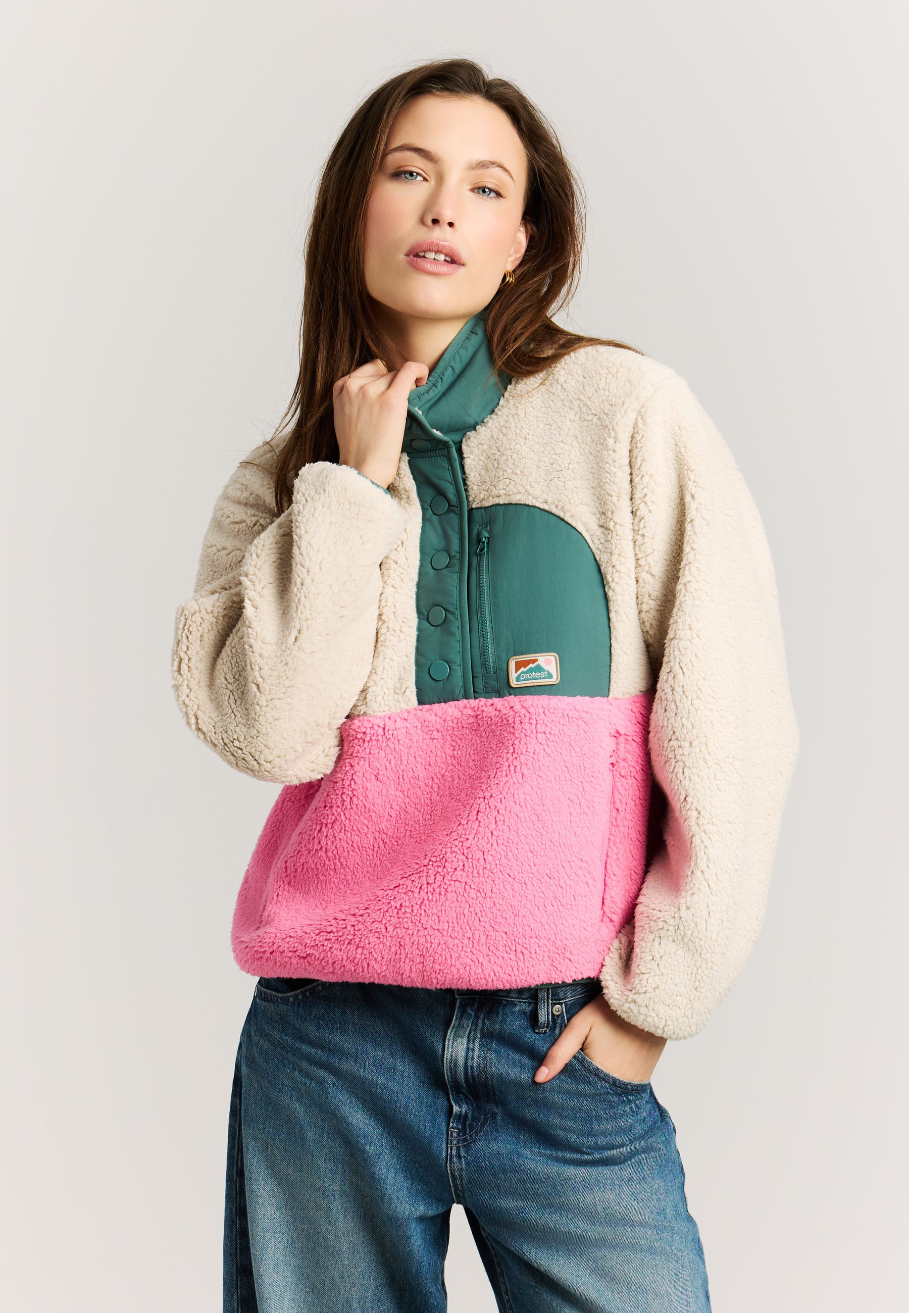 Protest PRTBLIZZ - Fleece jumper - kitoffwhite/off-white - Zalando