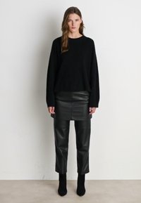 Zign Studio KNIT JUMPER WOOL CASHMERE MIX - Jumper - black