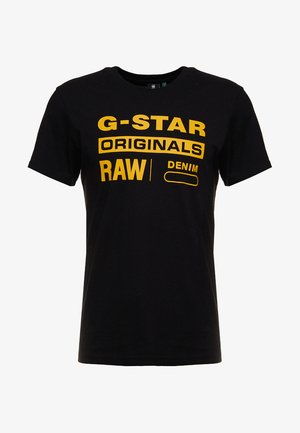 G-STAR, GRAPHIC LOGO - T-Shirt print - dark black