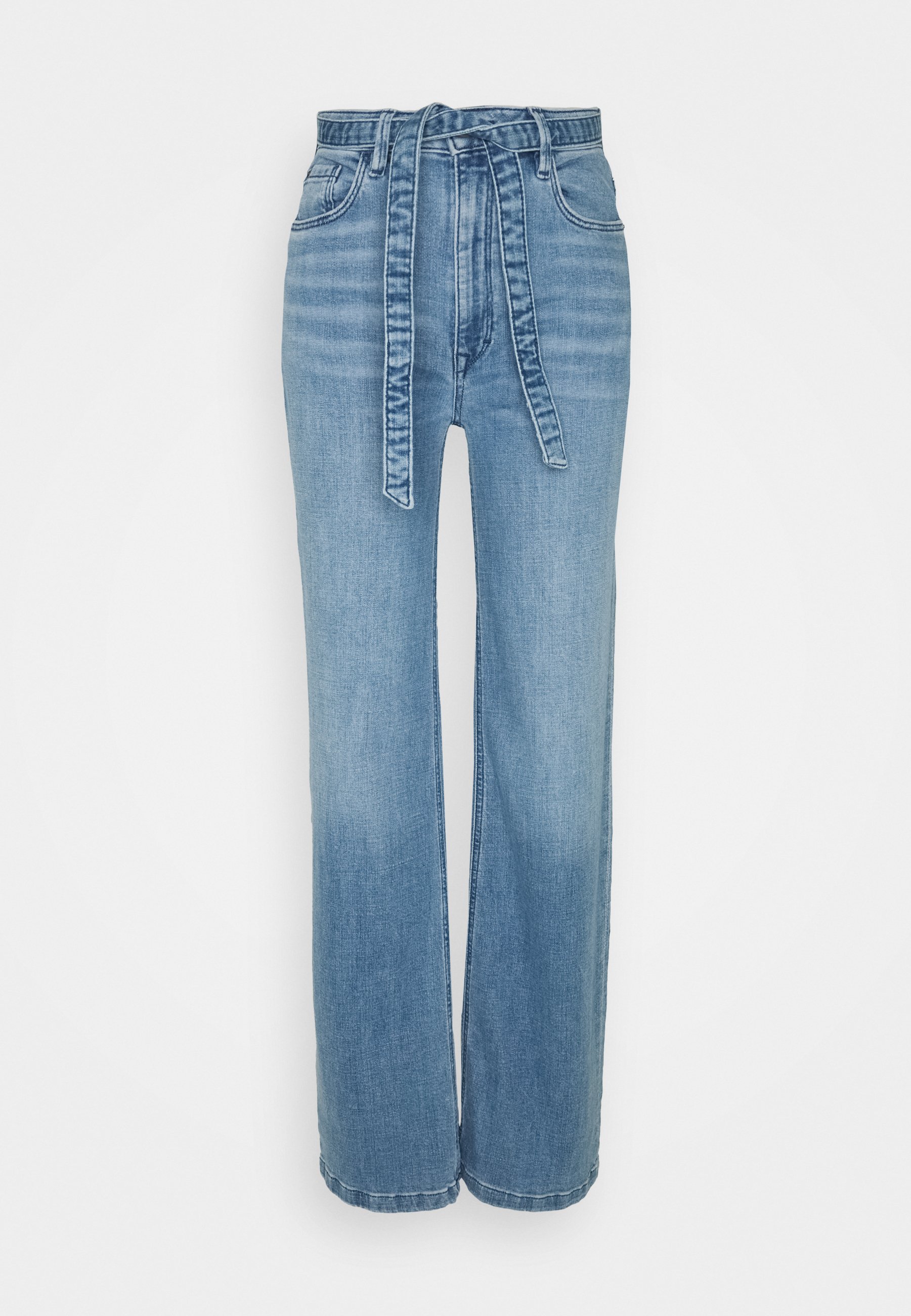 Esprit MED WIDE LEG - Flared Jeans - blue light wash/Lichtblauw - Zalando.nl