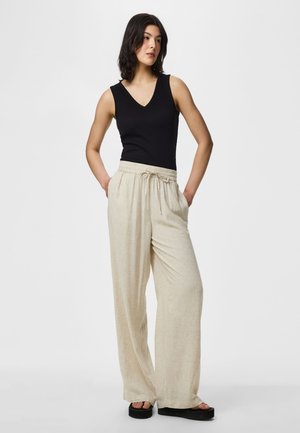 Pieces PCPIA HW WIDE PANTS WVN NOOS - Pantaloni - birch