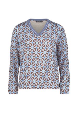 Betty Barclay, BETTY BARCLAY MIT GUMMIZUG BLUSENSHIRT - Blouse - blau braun