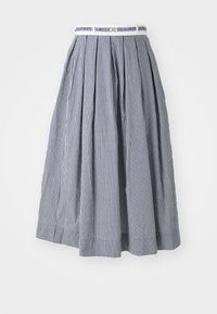 JICHY - Falda plisada - marine/blanc
