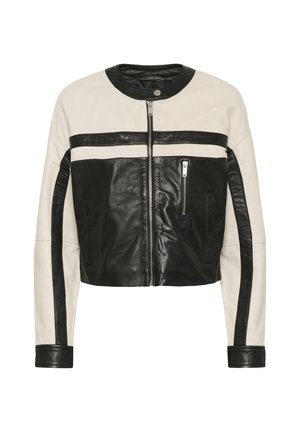 Kaffe, KARAYA LEATHER - Kožená bunda - black deep