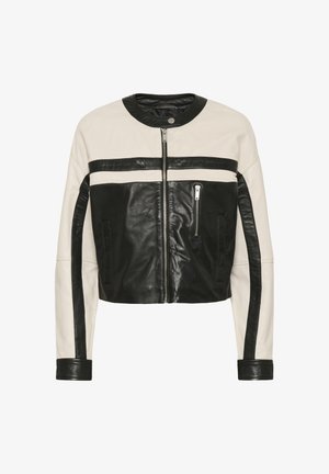 Kaffe, KARAYA LEATHER - Kožená bunda - black deep