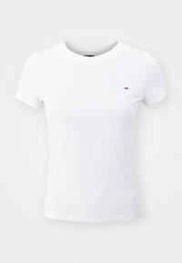 SLIM C NECK  - Lihtne T-särk - white