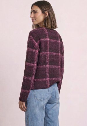 Street One, LANGARM SHIRT MIT RUNDHALS UND KAROMUSTER - Pullover - rustic rouge