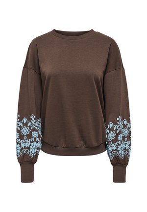 ONLY, ONLBROOKE L/S O-NECK FLOWER SWT NOOS - Sweatshirt - bracken print myosotis flower