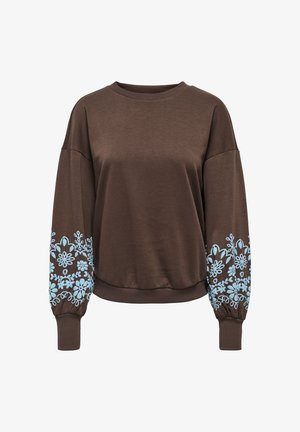 ONLY, ONLBROOKE L/S O-NECK FLOWER SWT NOOS - Sweater - bracken print myosotis flower