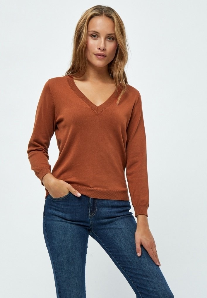 Minus - MIMILLA 3/4 SLEEVE KNIT PULLOVER - Džemperis - desert sand, Padidinti