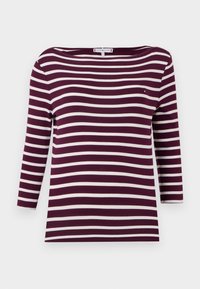 SLIM CODY BOAT - Pitkähihainen paita - deep burgundy/ecru