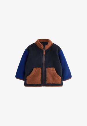 Next COLOURBLOCK THROUGH REGULAR FIT - Giacca in pile - blue brown