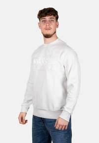 Armani Exchange GIROCOLLO - Felpa - bianco