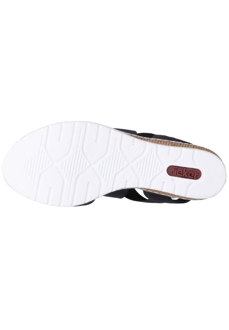 Damen Riemchensandalen | Rieker Keilsandalette black/schwarz - JR80357 Damen Riemchensandalen | Rieker Keilsandalette black/schwarz - JR80357