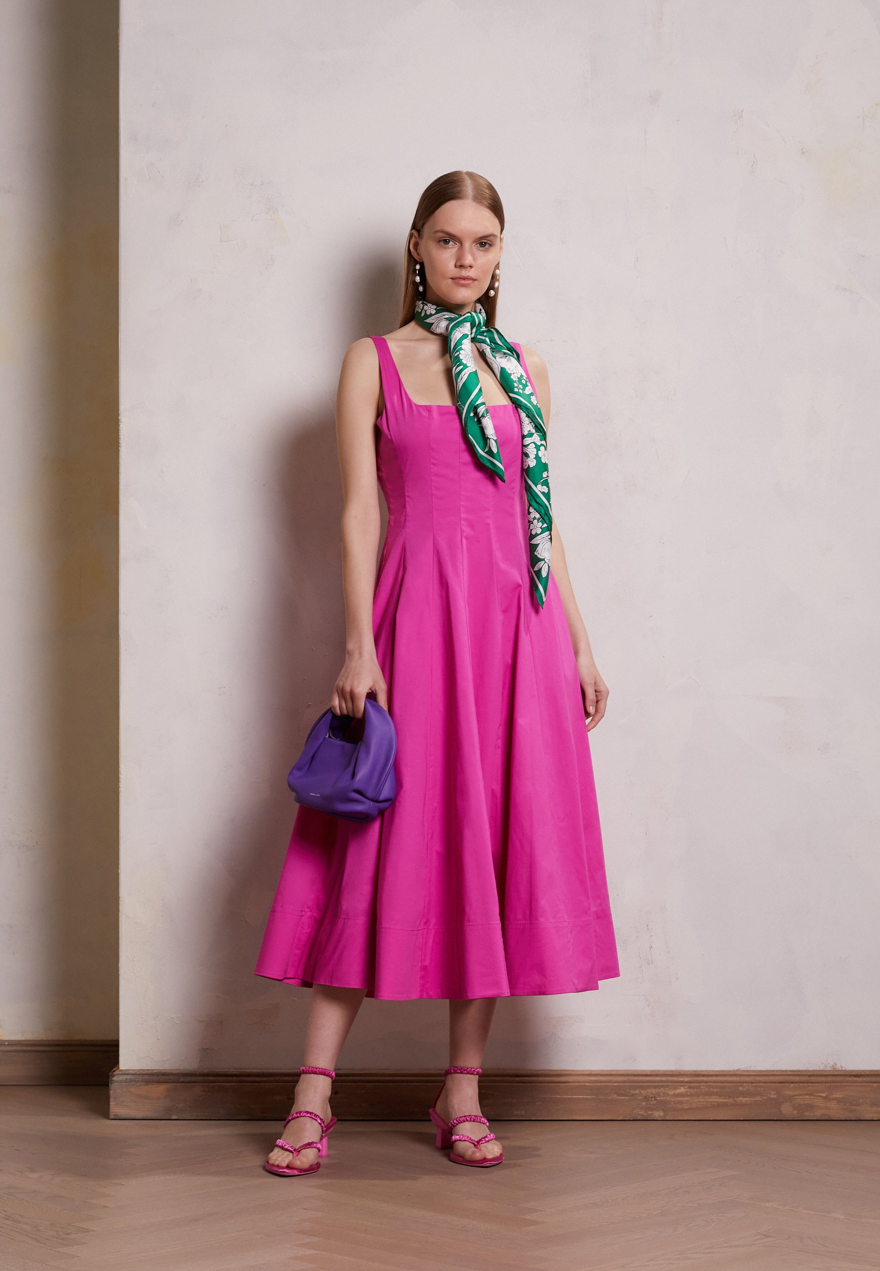 STAUD WELLS DRESS - Day dress - peony 