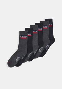 Levi's® - REGULAR CUT 6P - Socken - mid grey/black Thumbnail-Bild 1