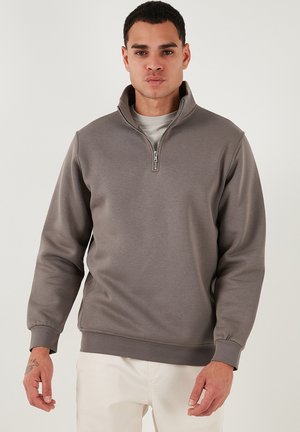 REGULAR FIT - Melegítőfelső - brown