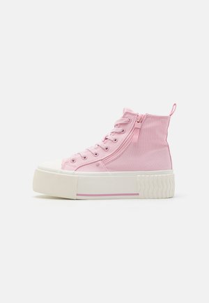 High-top trainers - light pink