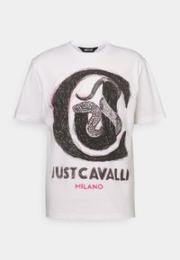 Just Cavalli T-shirt manica corta neonato con logo bianco