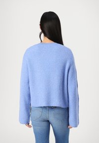 Gina Tricot TIE CARDIGAN - Adīta jaka - cornflower blue