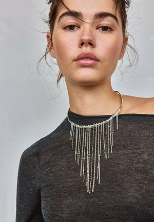 Stradivarius, WATERFALL CHOKER NECKLACE - Collier - metallic grey