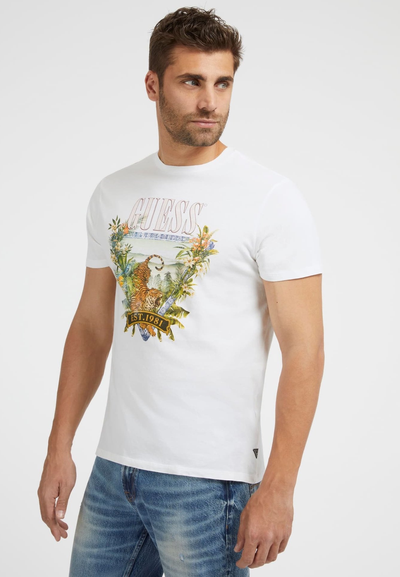 CAMP DAVID & SOCCX | T-Shirt Rundhals Mit Photoprint Ivory