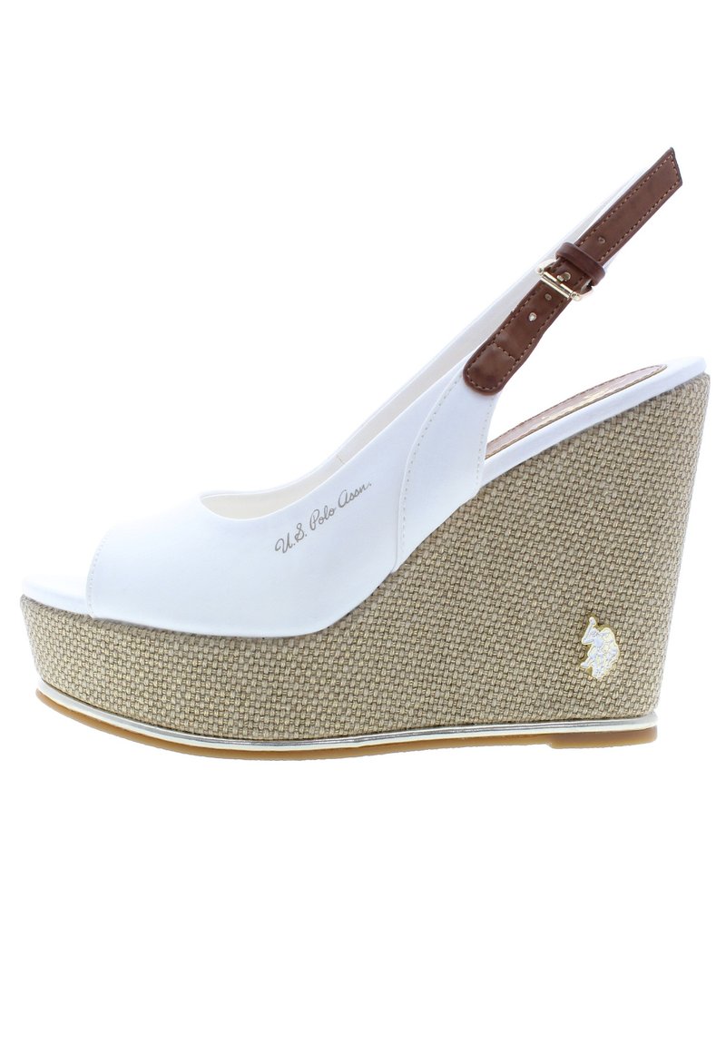 U.S. Polo Assn. AYLIN013 - Sandály na klínu - white