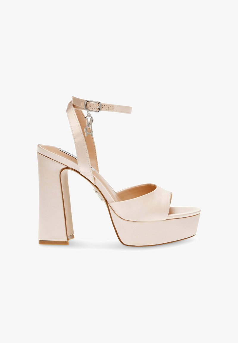 Steve Madden TRANSPIRE - Sandalen met hoge hak - champ satin