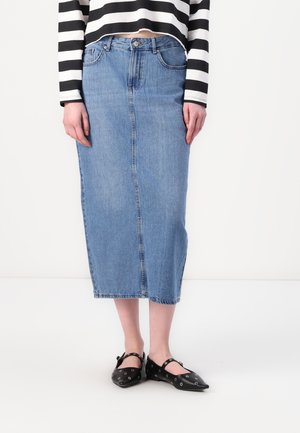 ONLLUMI MIDI BACK SLIT SKIRT  - Jeansskjørt - medium blue denim