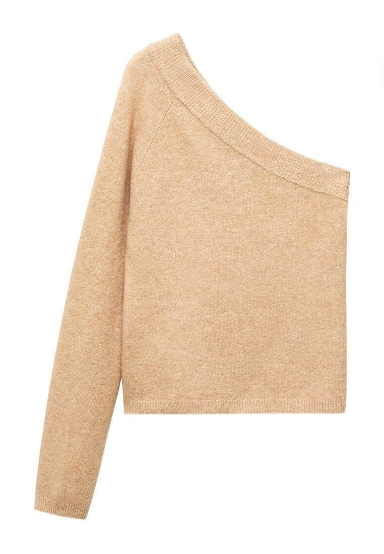 Mango T-shirt basic bruin