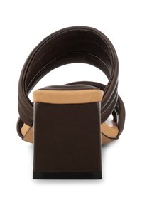 Shoe The Bear STB-SYLVI PADDED STRAP - Šľapky na opätku - brauner satin