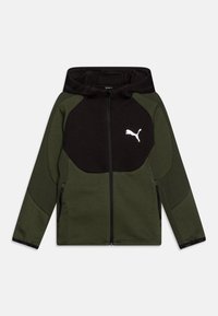 Puma EVOSTRIPE FULL ZIP HOODIE UNISEX - Sweater met rits - myrtle