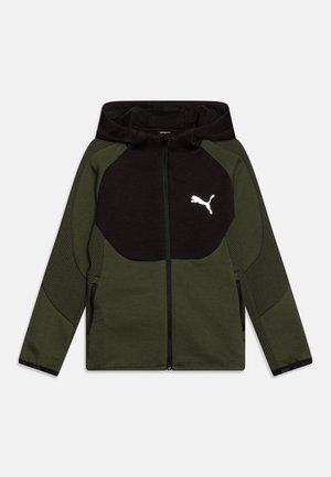 Puma EVOSTRIPE FULL ZIP HOODIE UNISEX - Sudadera con cremallera - myrtle