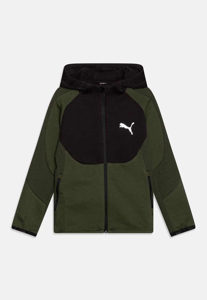 Puma EVOSTRIPE FULL ZIP HOODIE UNISEX - Sweater met rits - myrtle