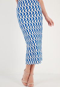LELA SLIM FIT SET - Blúz - blue white