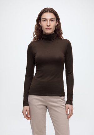 Vero Moda, VMALBERTE LS ROLLNECK TOP JRS NOOS - Блуза с дълги ръкави - chocolate torte