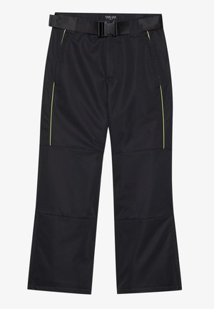 Pier One Sport Ski pants - black/neon yellow