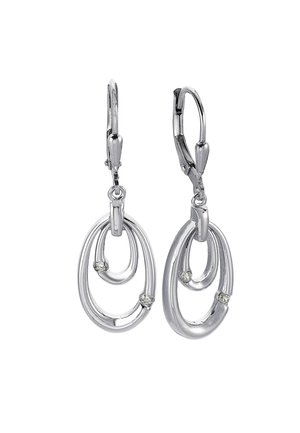 Balia OVALE - Boucles d'oreilles - silber weiß farben