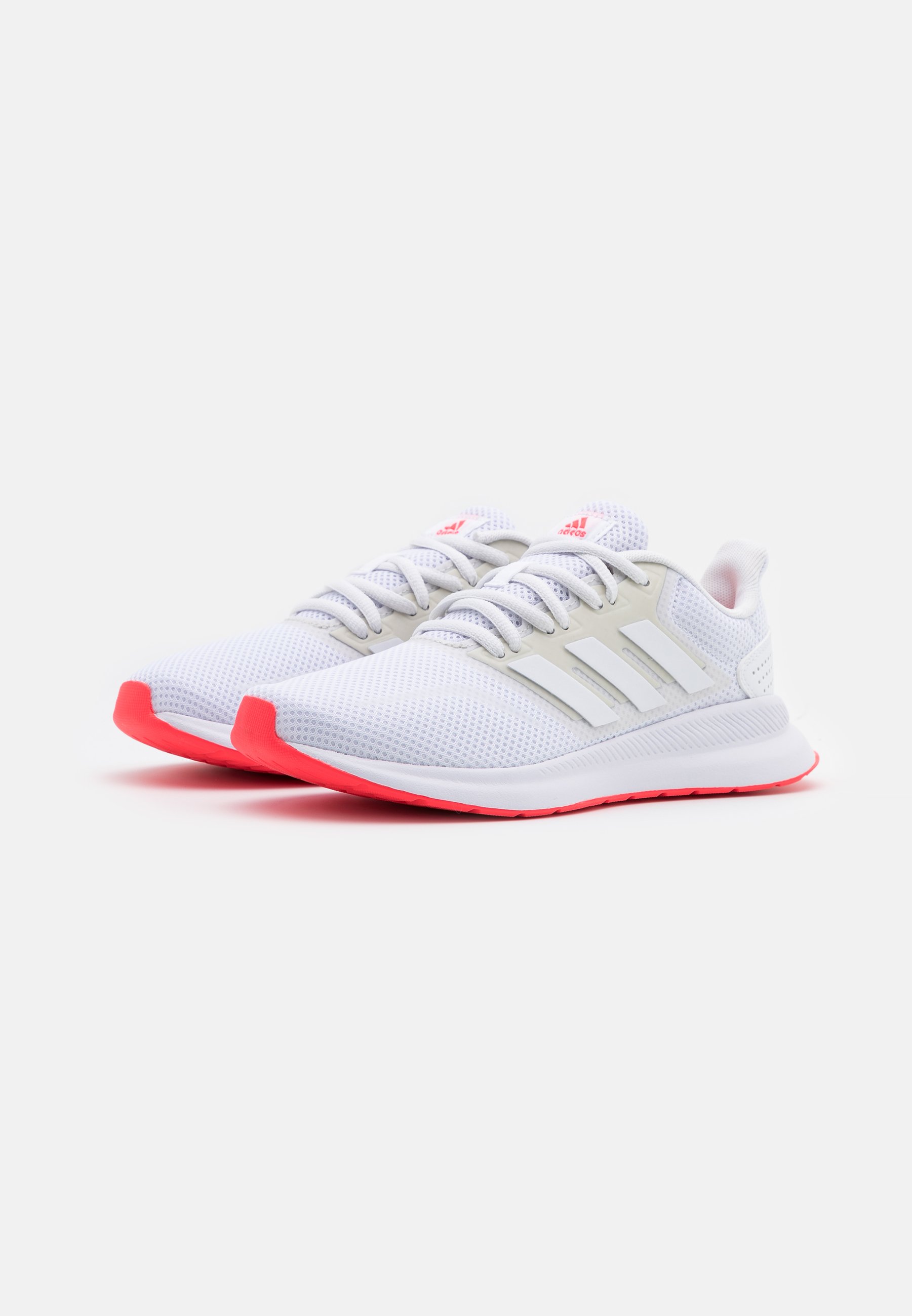 adidas Performance RUNFALCON - Zapatillas de running neutras - footwear  white/signal pink/blanco - Zalando.es