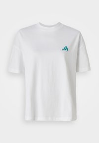 ADI TEE - Potiskana majica - white/powder teal